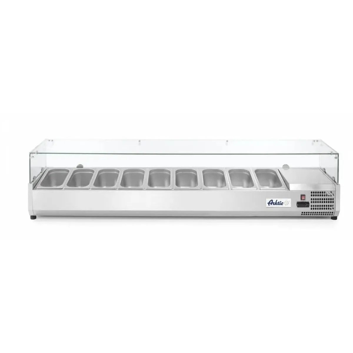 Discount Hendi Arktic Opzetkoelvitrine met glas 9x GN 1/3