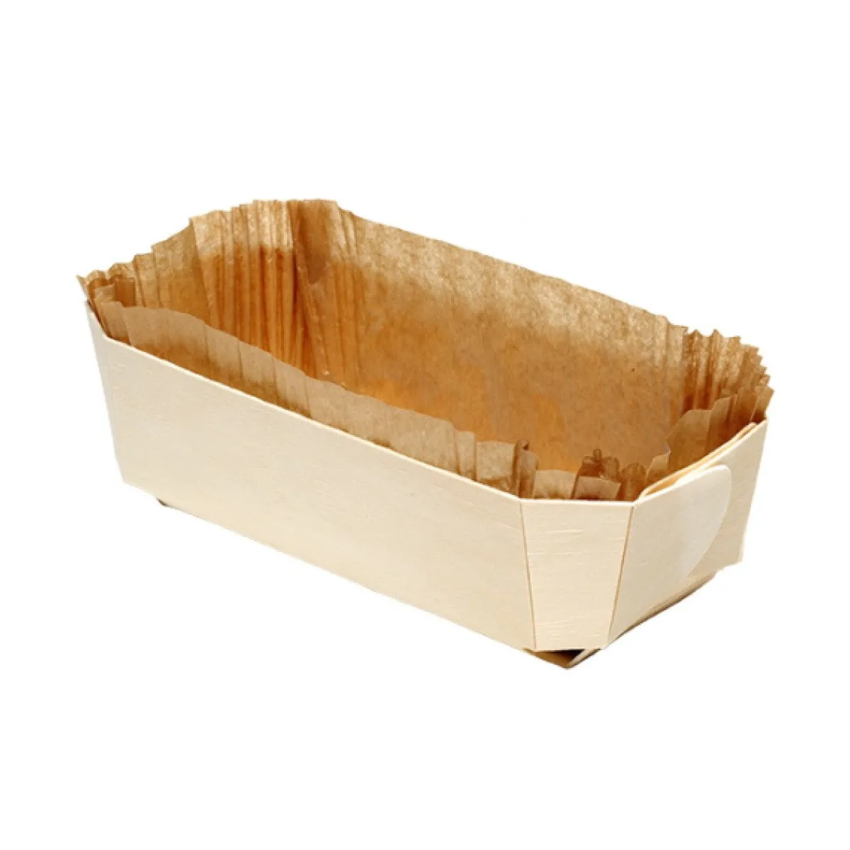 Best Overig Bakvorm Hout Rechthoek 24x11,5x7cm + Bakpapier (per stuk)