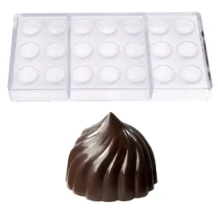 Chocolate World Bonbonvorm Rozet (21x) 27x22mm**