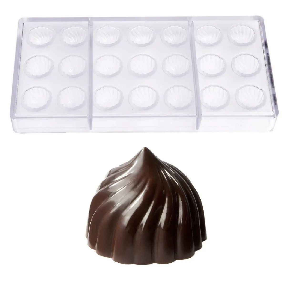 Chocolate World Bonbonvorm Rozet (21x) 27x22mm**
