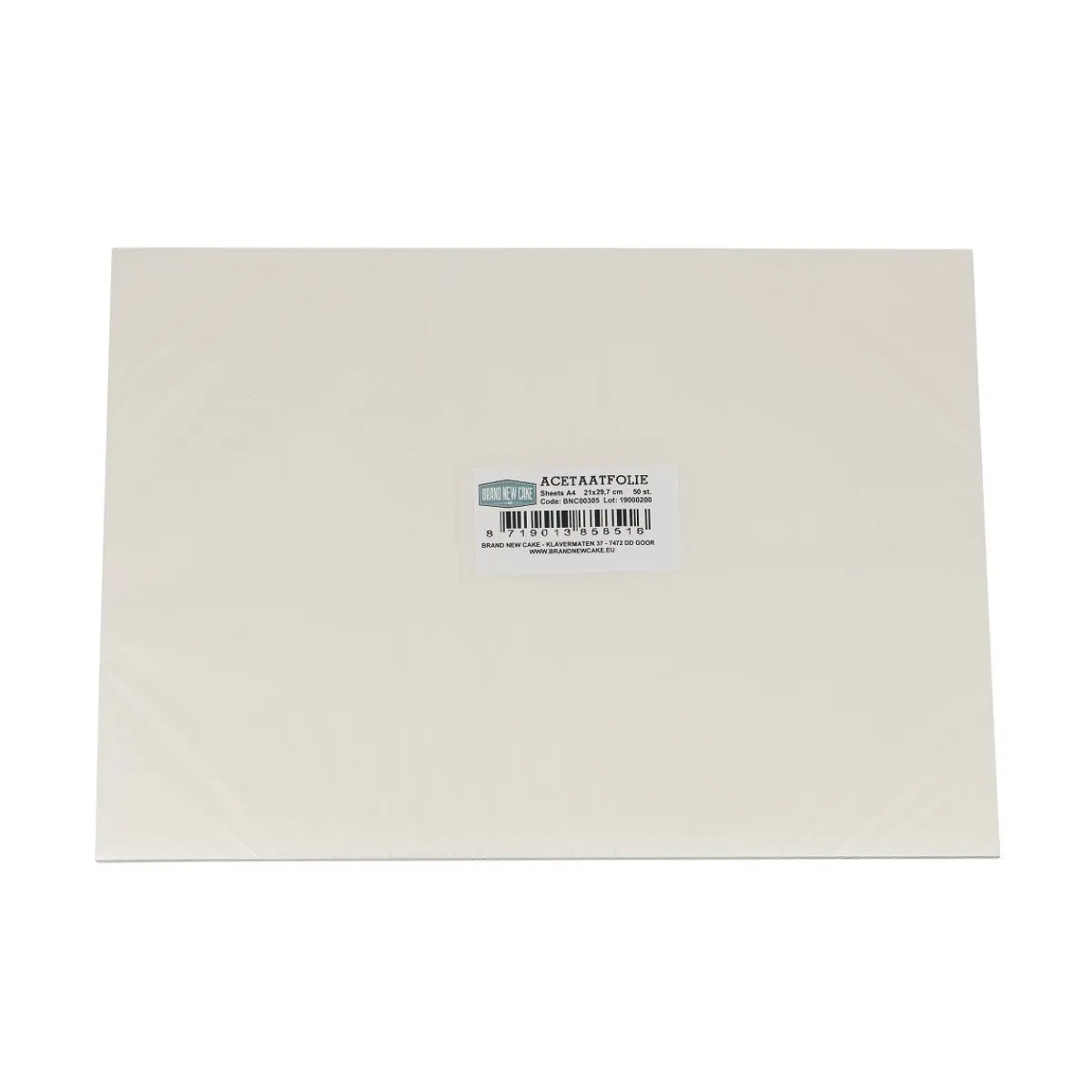 Hot BrandNewCake Acetaatfolie sheets A4-formaat 21x30cm 50 stuks