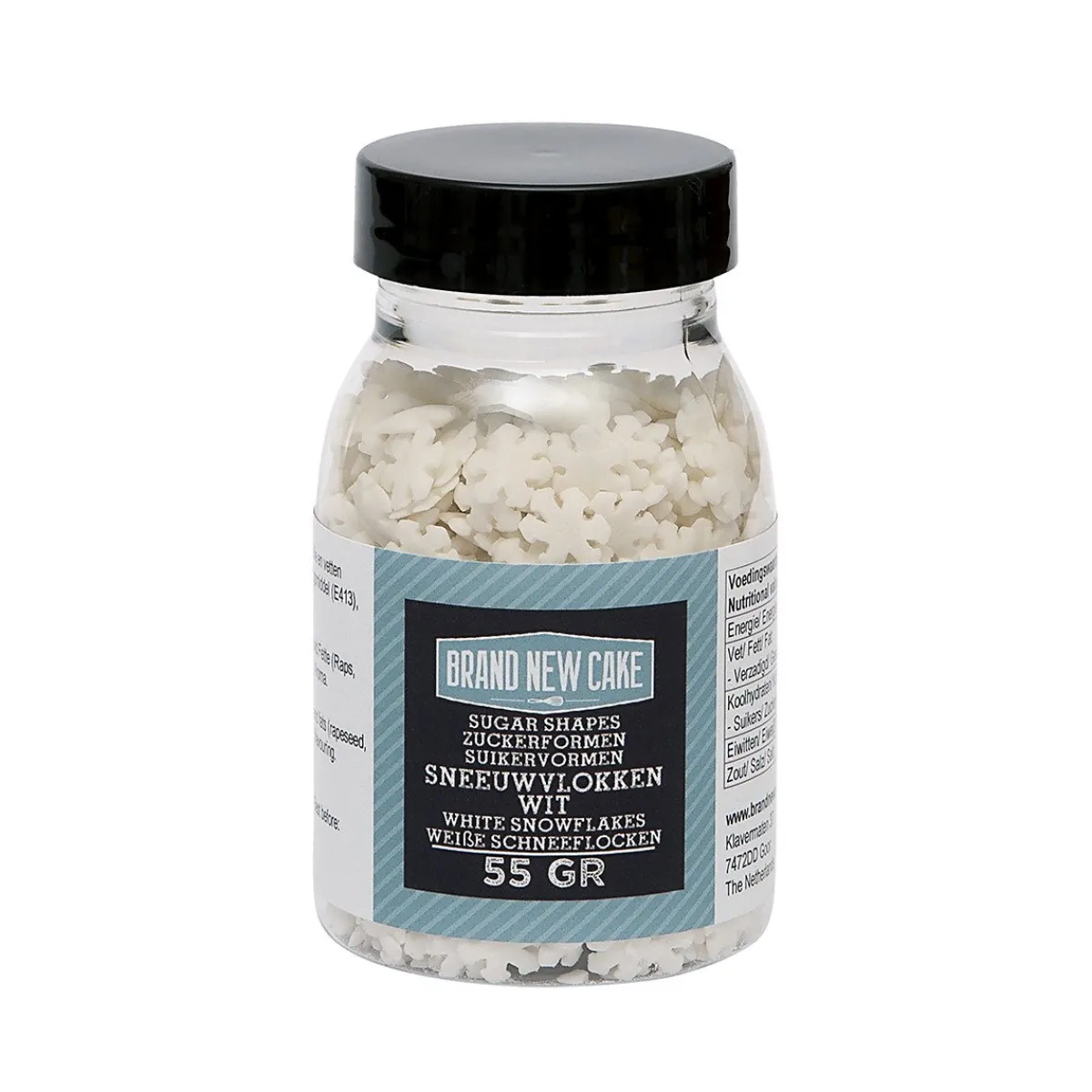 Outlet BrandNewCake Confetti Sneeuwvlokken Wit 55gr.