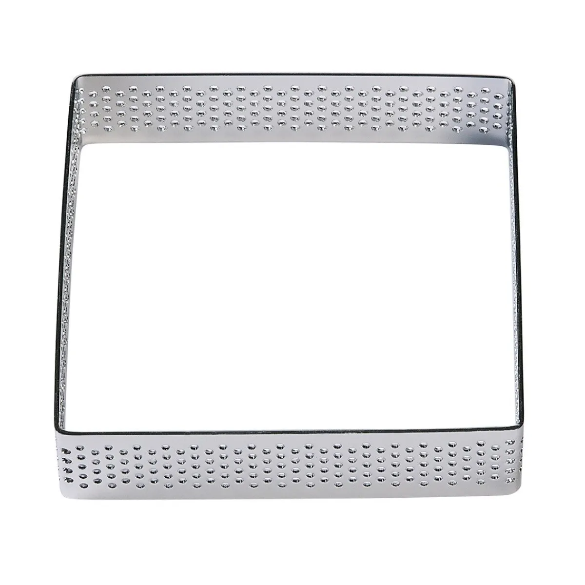 Hot BrandNewCake Taartring RVS Vierkant Geperforeerd 8x2cm**