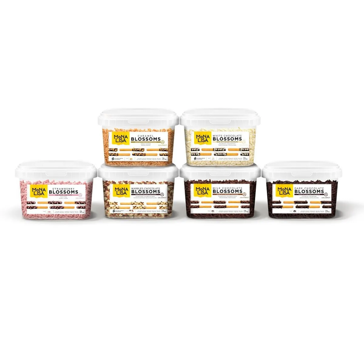 Discount Callebaut Chocoladekrullen klein Wit en Puur 1kg