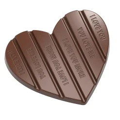 New Chocolate World Chocolademal Tablet Hart (2x) 125x110x10mm
