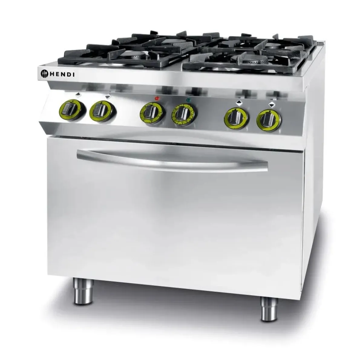Hot Hendi Gasfornuis 4-pits met convectieoven GN 1/1