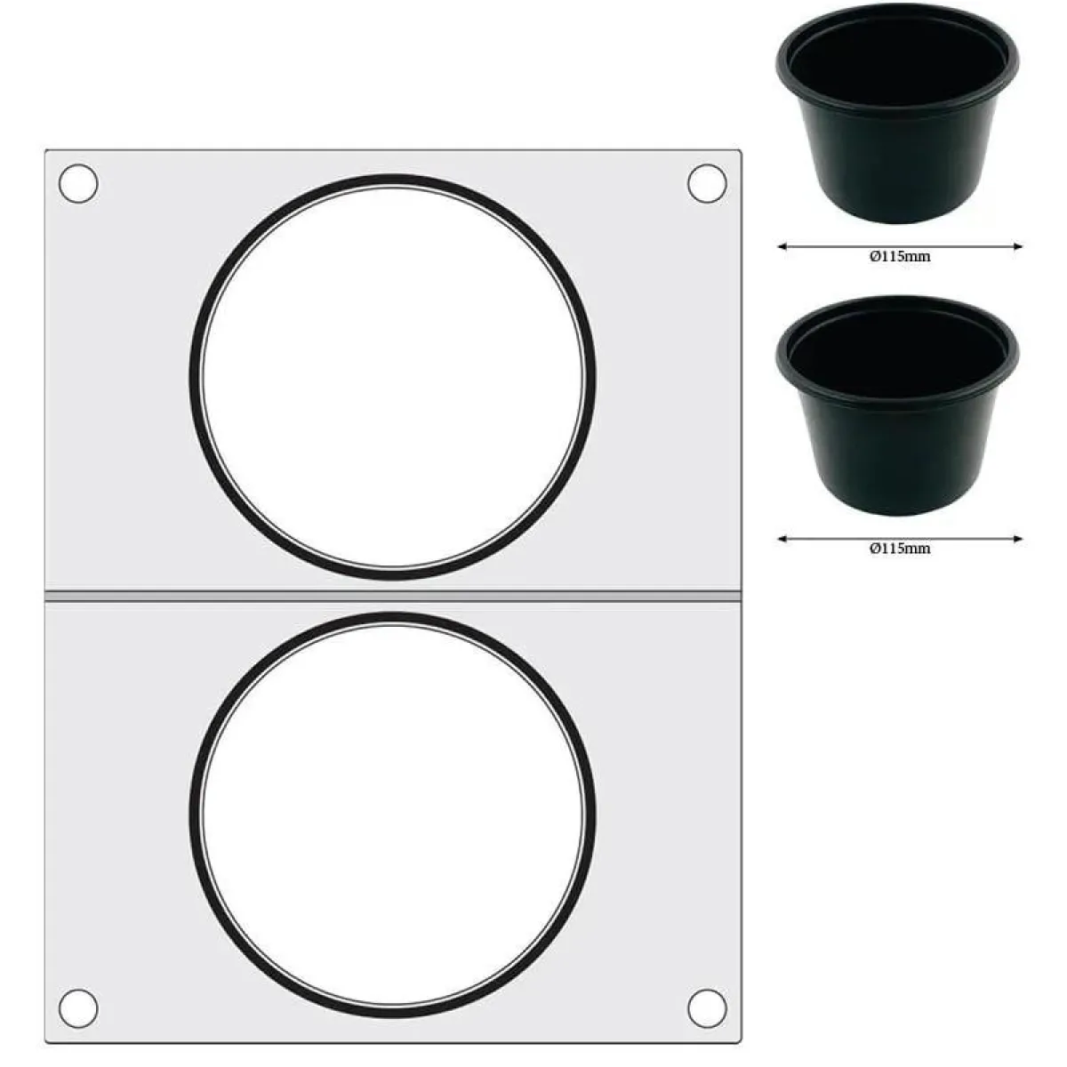 Online Hendi Traysealer matrix 2x soepcontainer ø115 mm