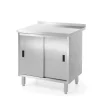 Discount Hendi Wandwerktafel met kast Profi Line 800x600x(H)850mm