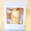 Outlet House of Marie HoM Taartdoos 25x25x35,5cm Extra Hoog met Venster 5st.