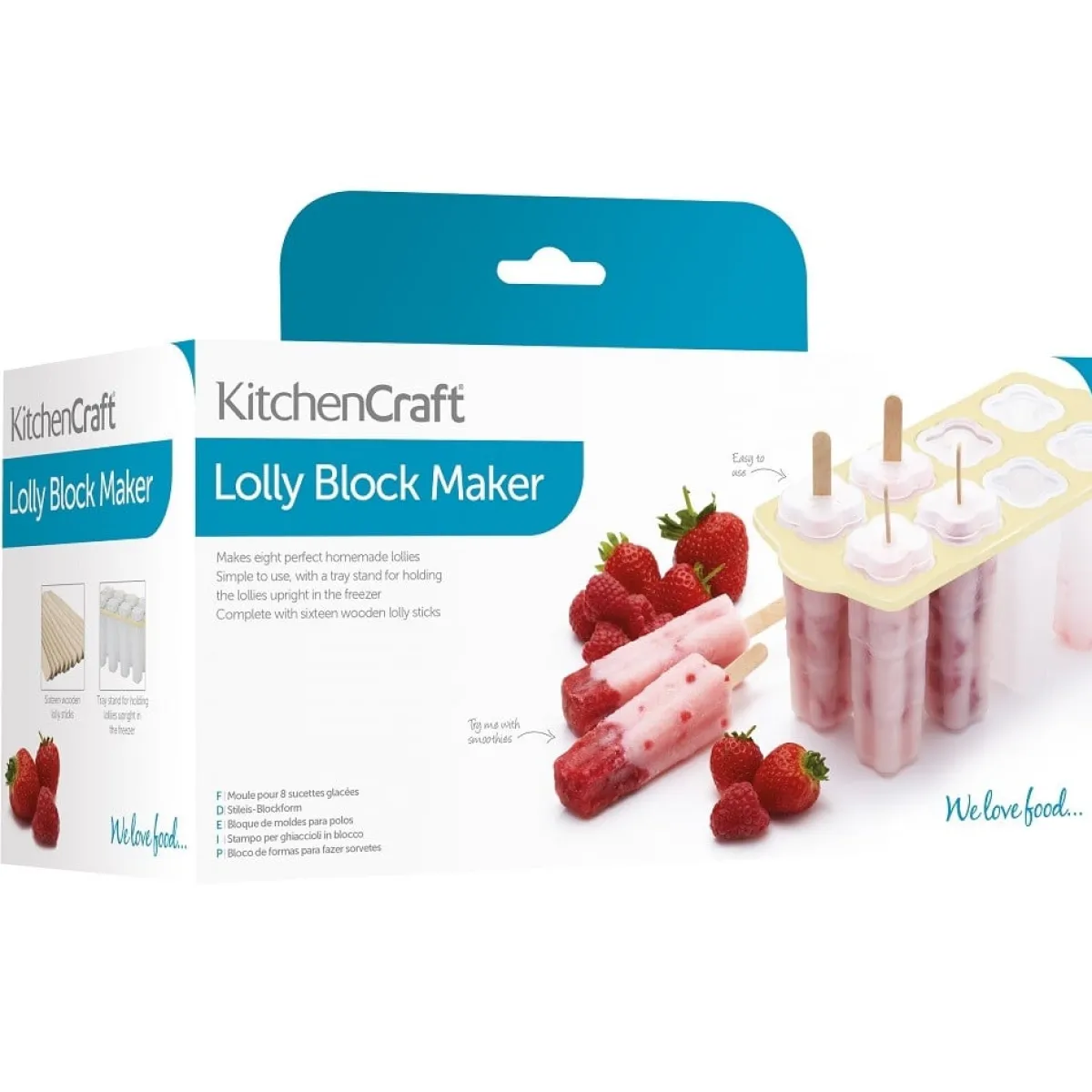 Clearance Kitchen Craft IJsvorm voor 8 IJsjes (incl 16 ijsstokjes)