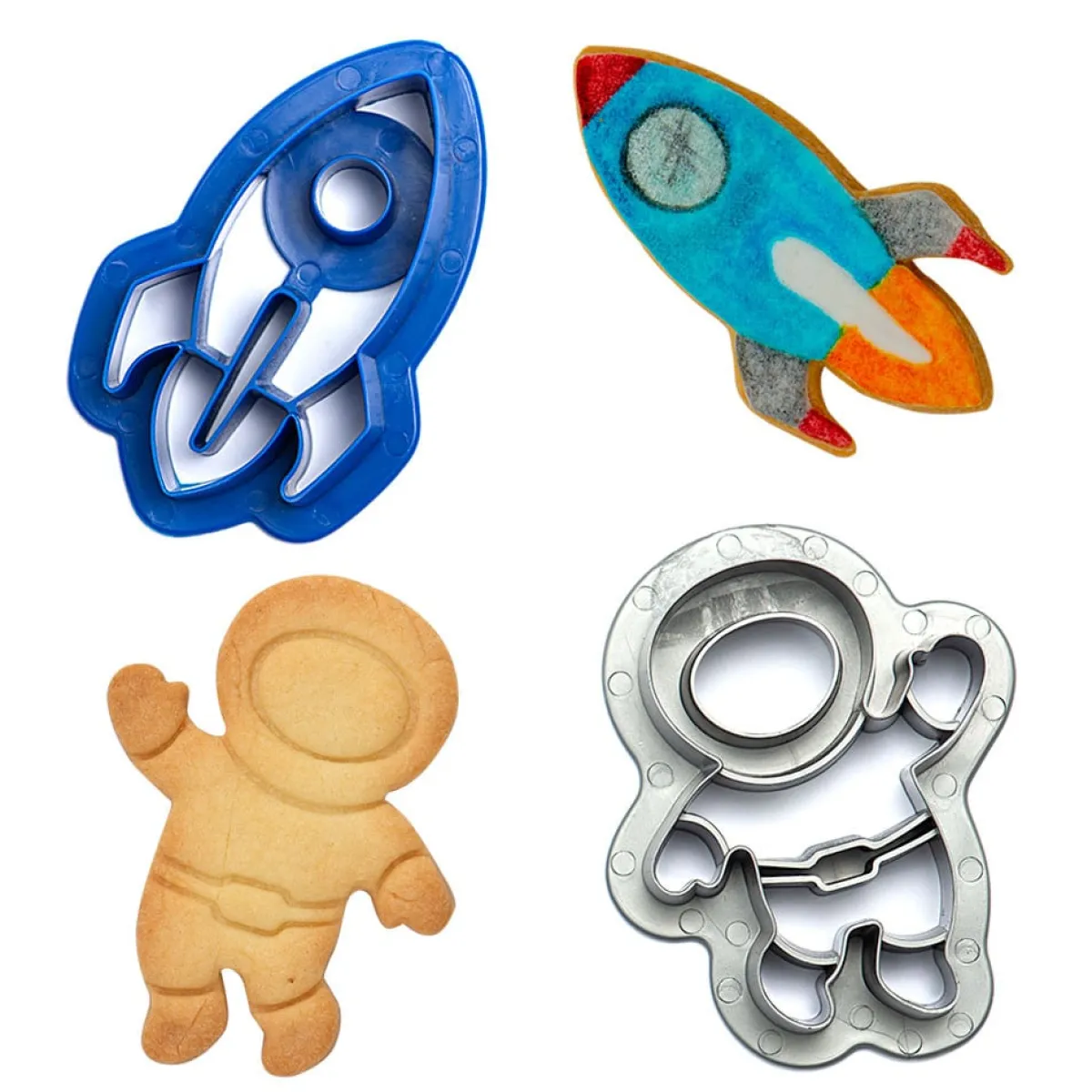 New Decora Koekjes Uitsteker Astronaut en Raket