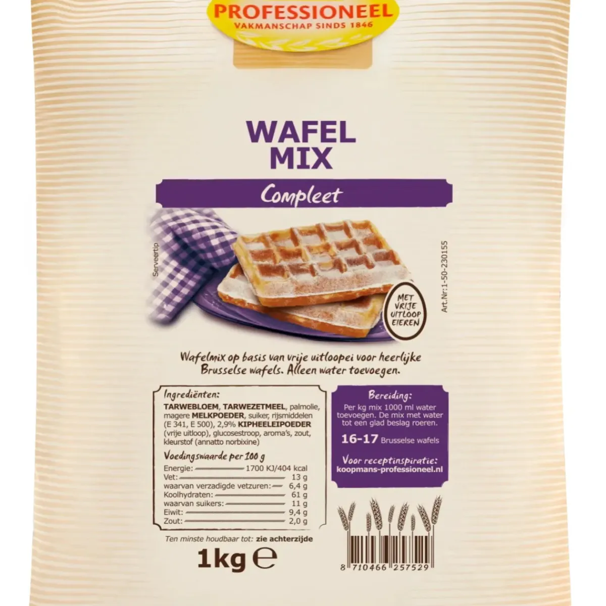 Sale Koopmans Professional Koopmans Prof. Wafelmix 1kg