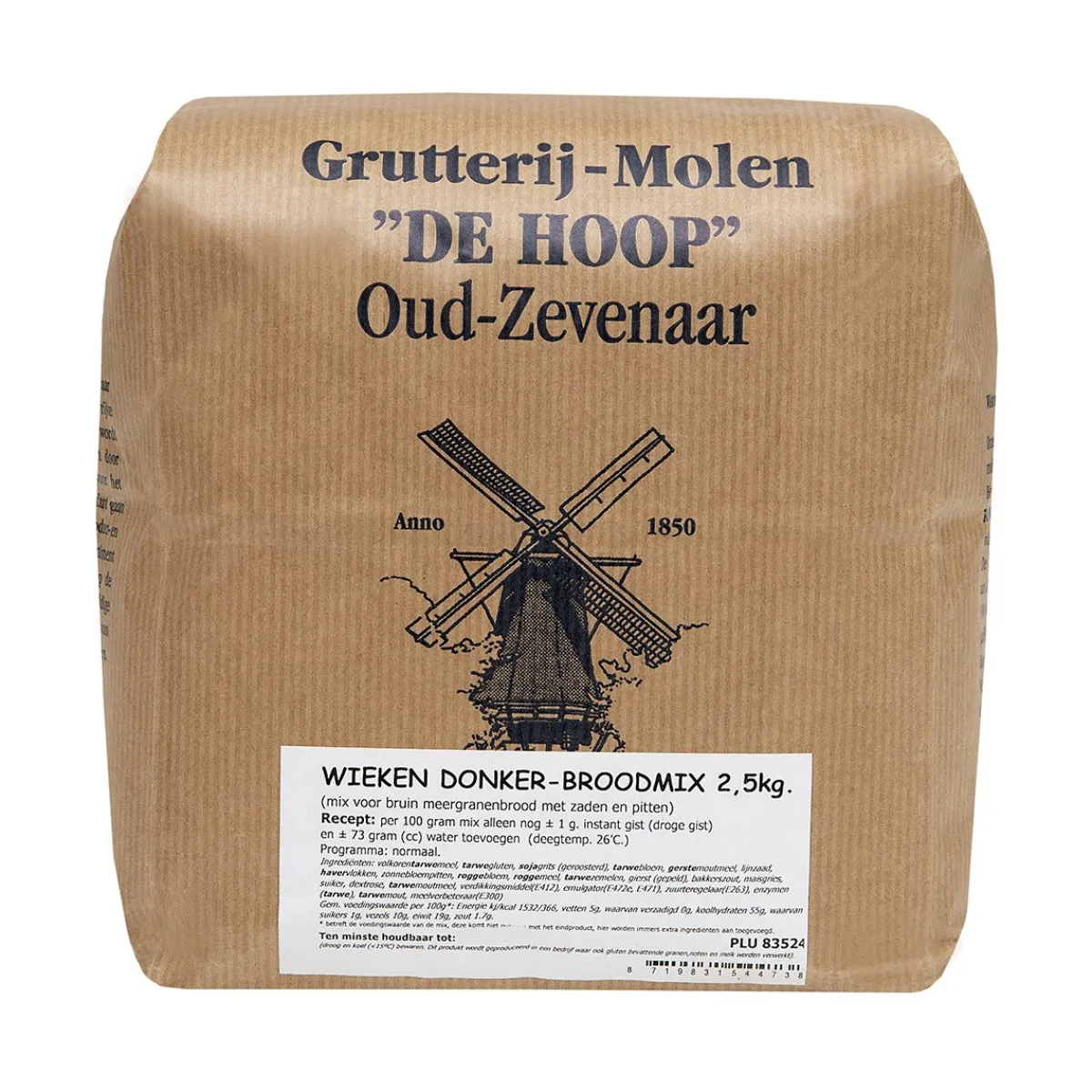 Clearance Molen de Hoop Wieken Donker Broodmix 2,5kg