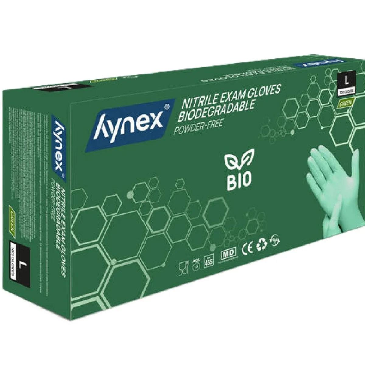 Best Overig Nitril Handschoenen (Wegwerp) BIO Groen 100st. - Maat L