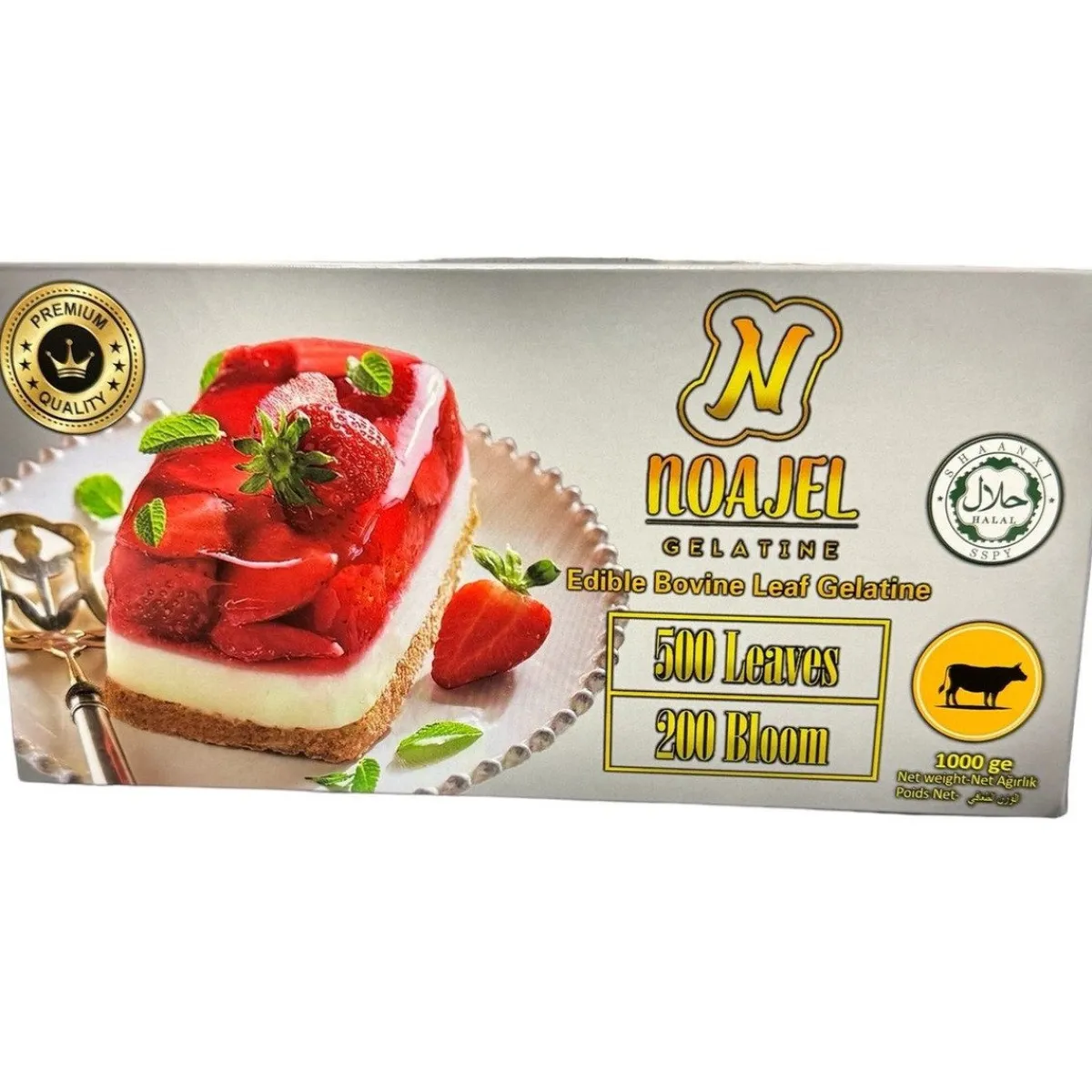 Discount Overig Noajel Halal Runder Bladgelatine Goud 200 Bloom 1kg (500st)