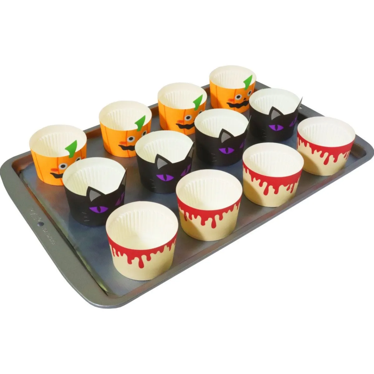 Sale PME Halloween Cupcake Vormpjes Zwarte Kat Ø45mm 12st.