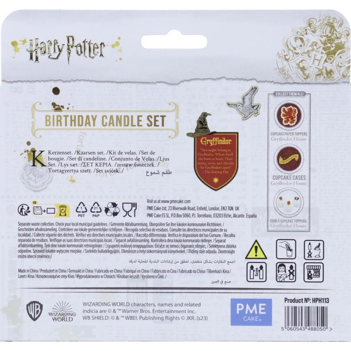 New PME Harry Potter Taartkaarsjes Griffoendor Set/7