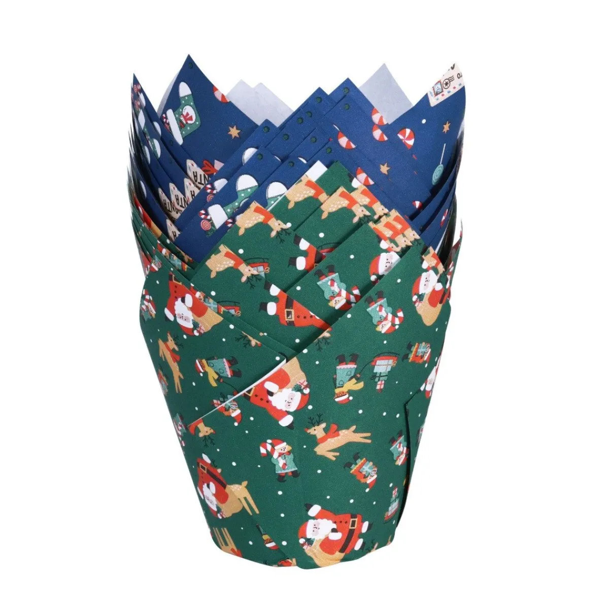 Hot PME Muffin Cups Kerstman 24st