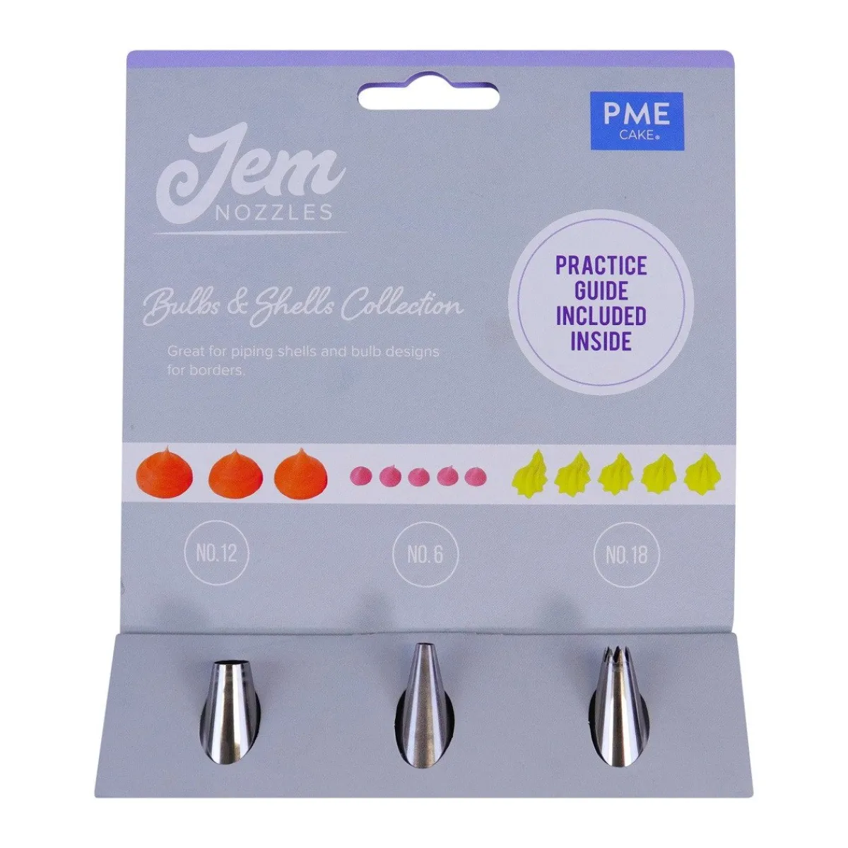 New PME Spuitmondjes Bolletjes & Schelpen Set/3