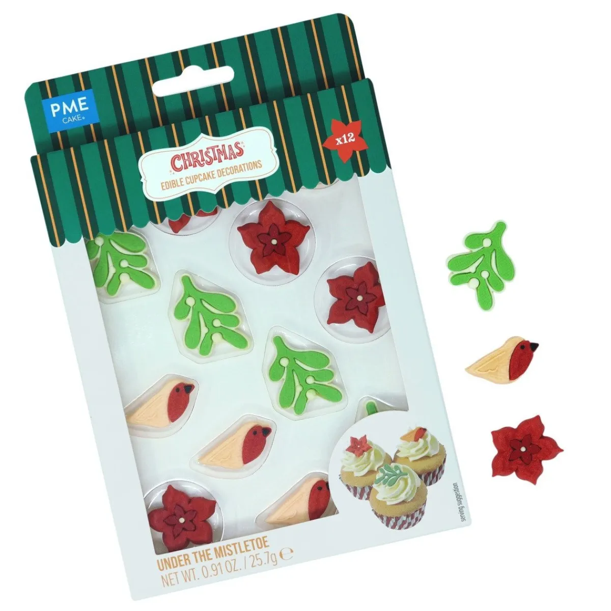 Outlet PME Suikerdecoratie Under The Mistletoe 12st.