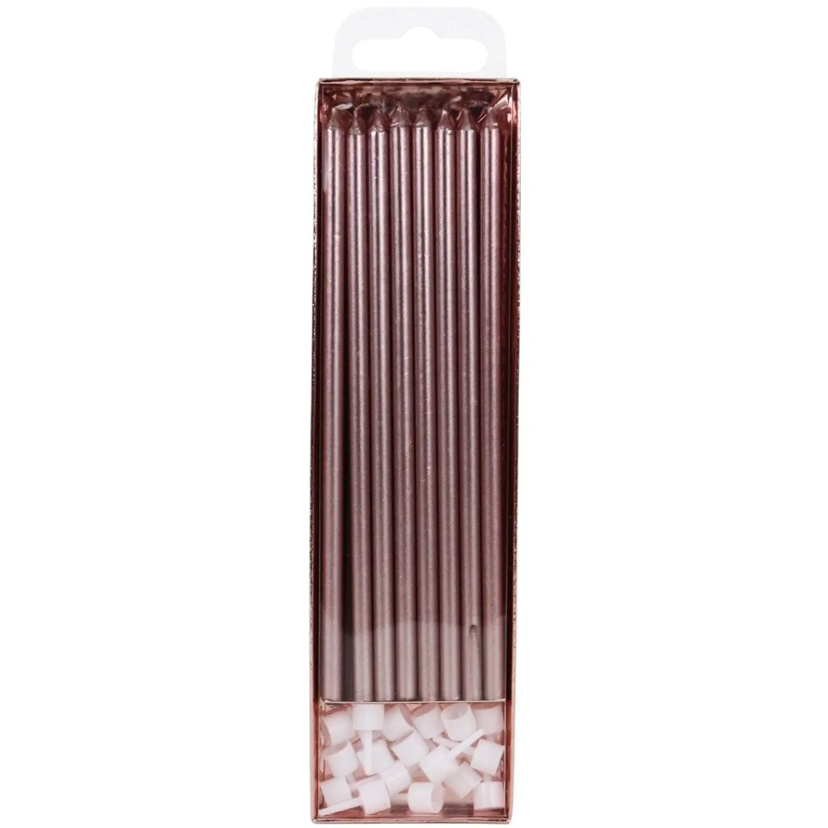Discount PME Taartkaarsjes Rose Goud Extra Lang (15cm) Set/16