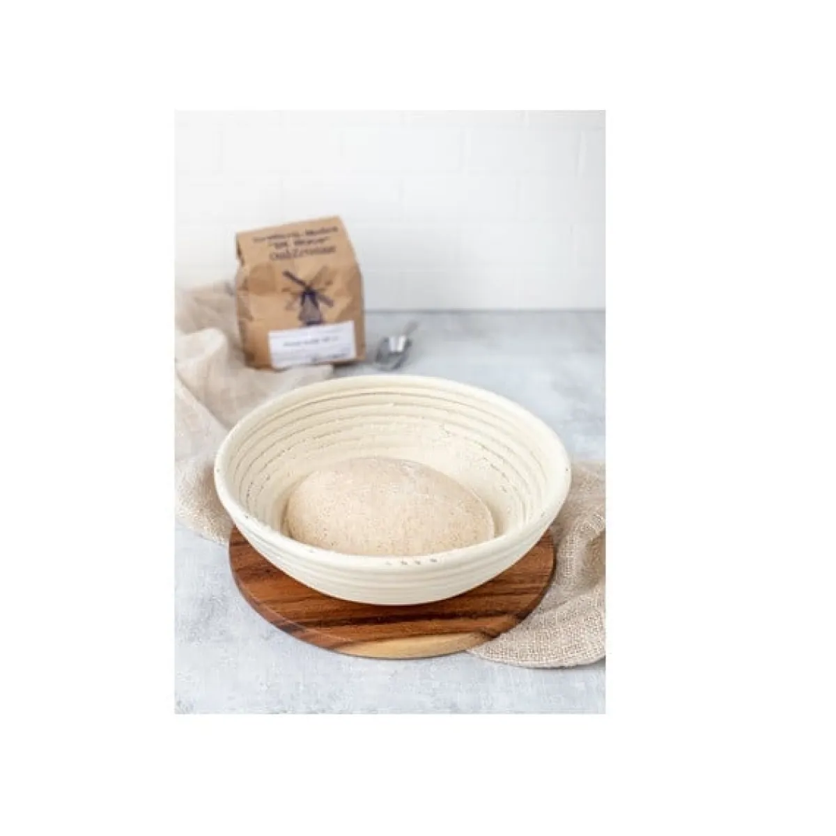 Outlet BrandNewCake Rijsmandje Riet Rond Ø24cm (800 tot 1000 gram deeg)