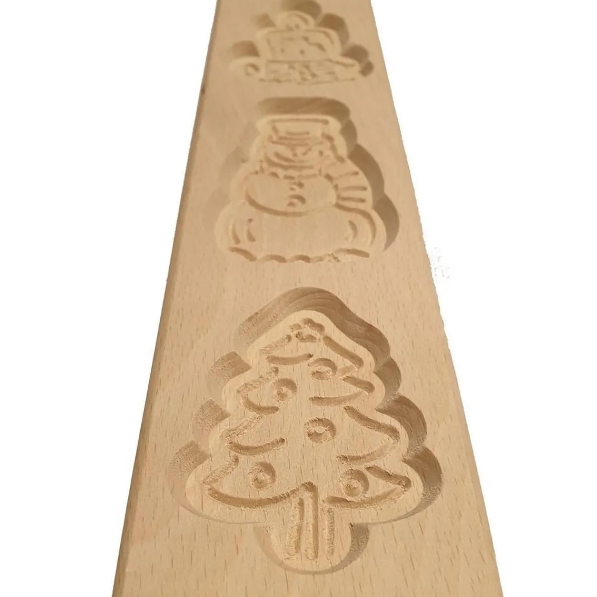 Outlet Overig Speculaasplank Kerst (Kaars/Sneeuwpop/Kerstboom) (3x) 8x7cm.