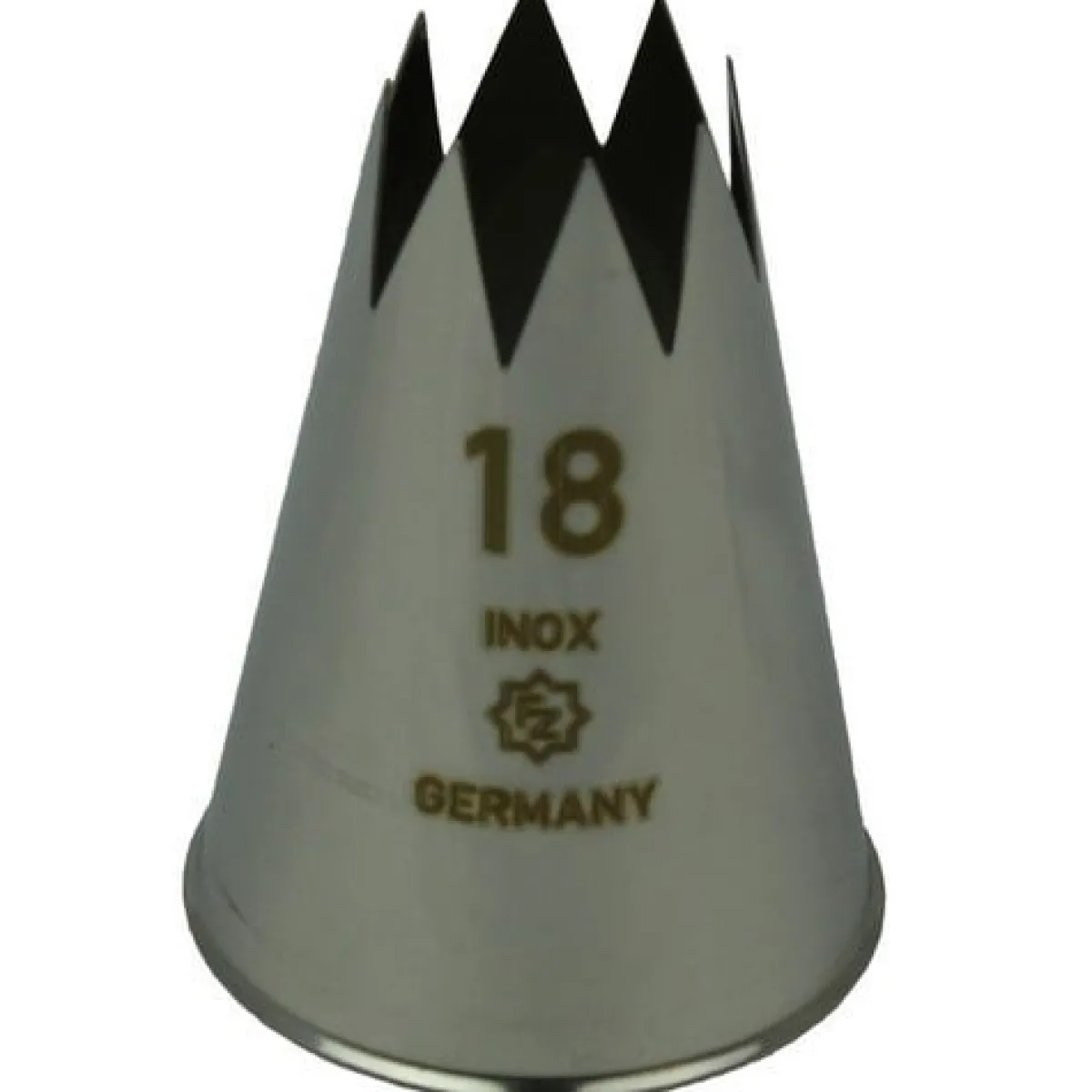 Hot Overig Spuitmondje gekarteld 8 Tands RVS 18mm