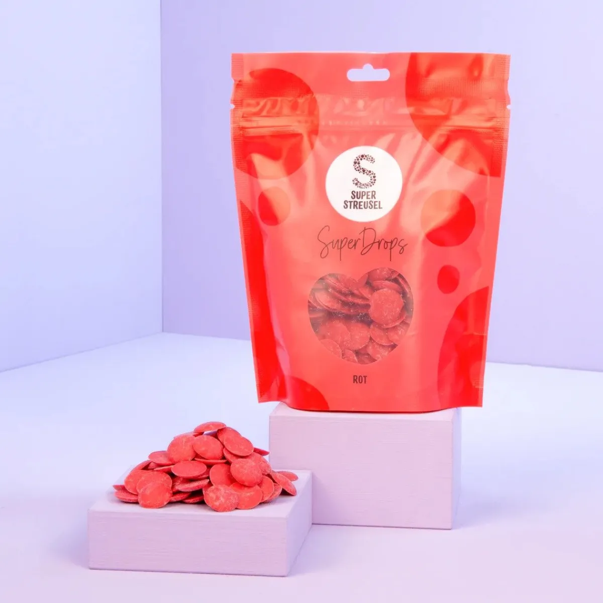 Discount SuperStreusel SuperDrops Rood 300g