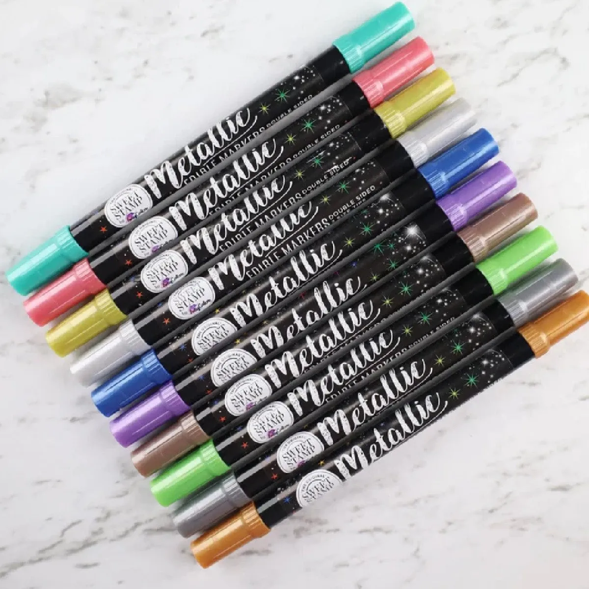 Sweet Stamp Stift Eetbare Inkt Dubbelzijdig Metallic Grijs