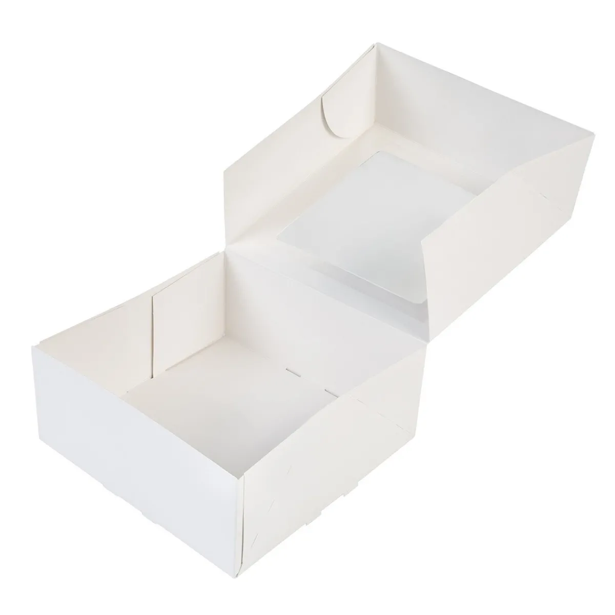Best BrandNewCake Taartdoos met venster 21x21x9cm. Wit 50st