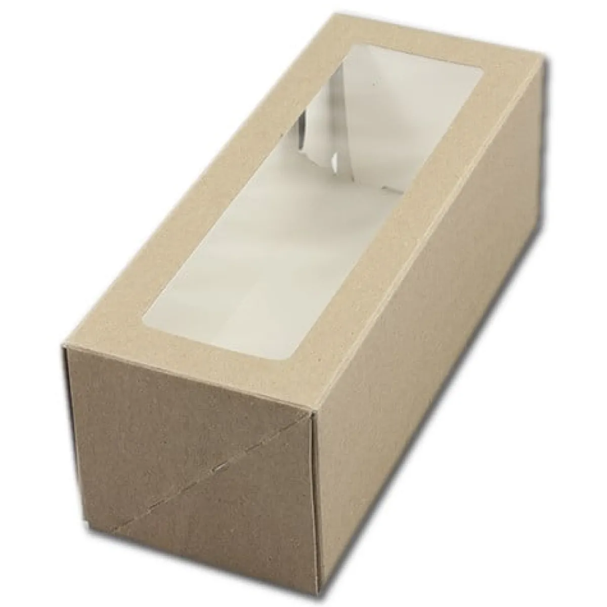 Online BrandNewCake Taartdoos Slof met venster 25x10x9cm. Kraft 50st