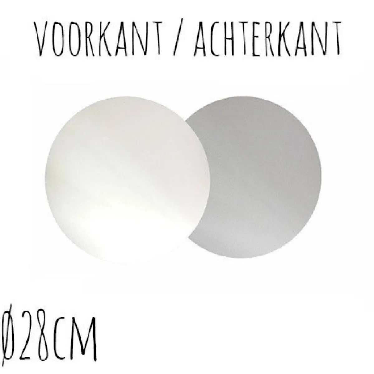 Online BrandNewCake Taartonderzetter Wit / Zilver Ø28cm 100st.