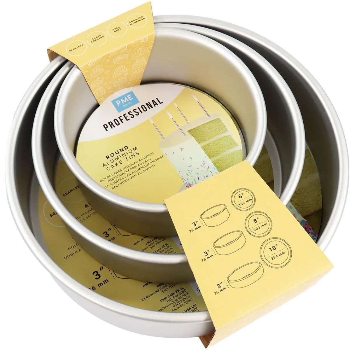 Outlet PME Taartpan Rond 5cm(h) Set/3