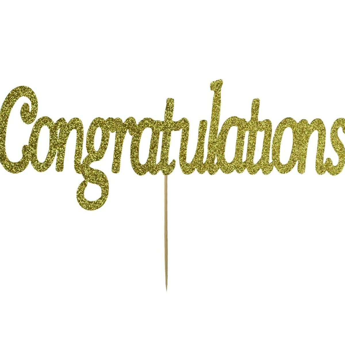 Best Culpitt Taarttopper Congratulations Goud 16x5cm**