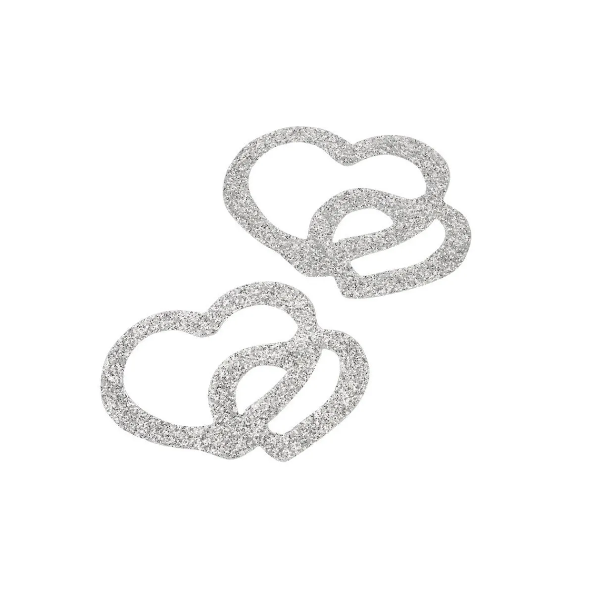 Best Overig Taarttopper Harten Kunststof Zilver 4cm 10st