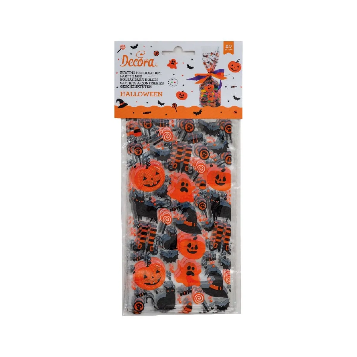 Decora Traktatiezakjes Halloween 12,5x3x24(h)cm 20 stuks**