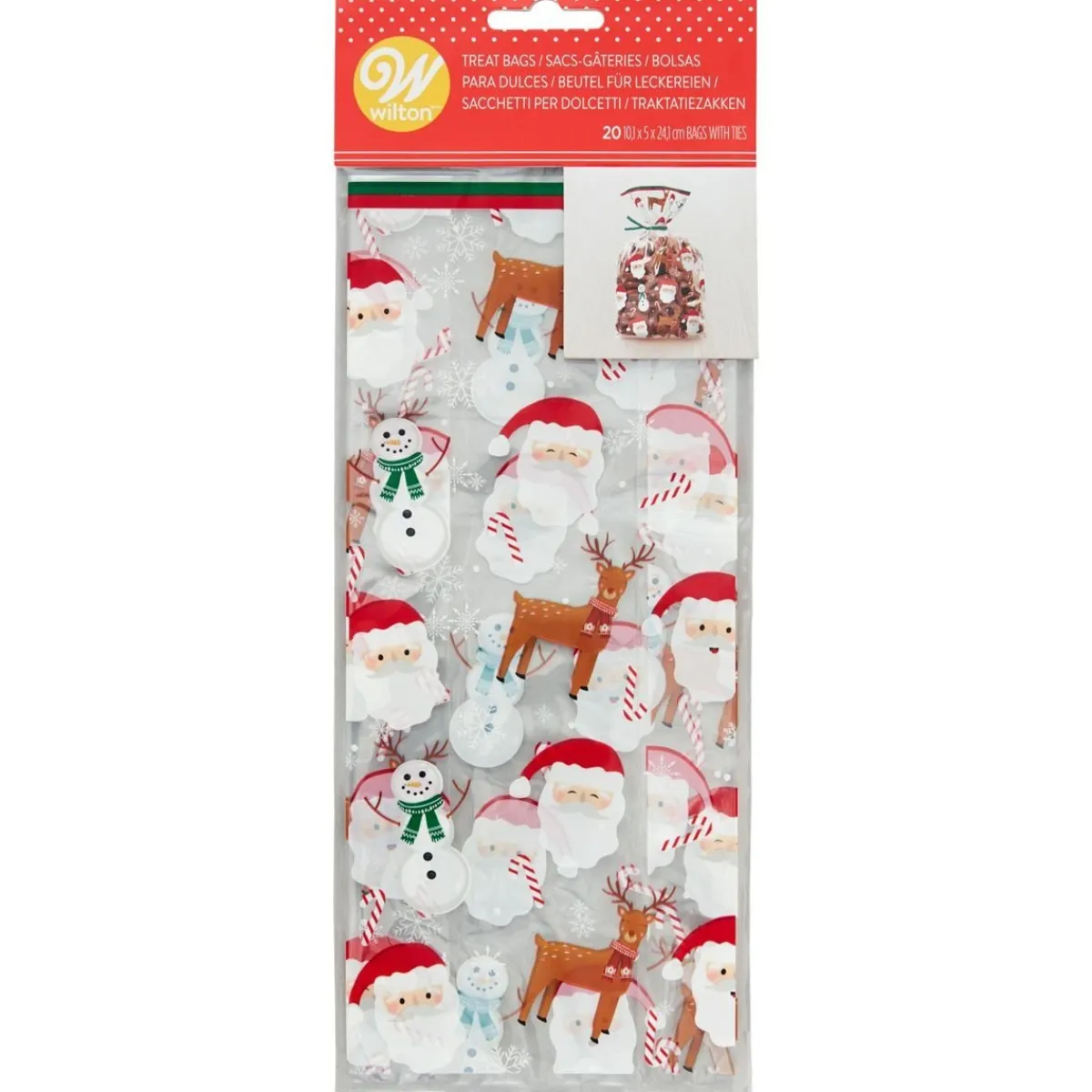 Best Wilton Traktatiezakjes Kerstman-Sneeuwpop-Rendier 20st